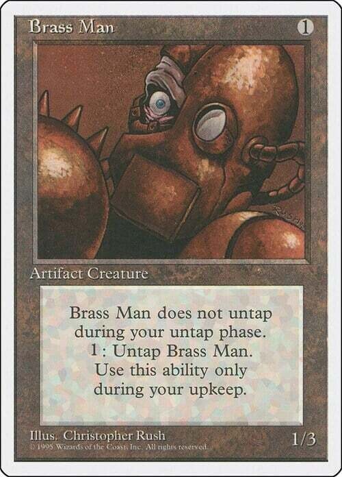 Carta MTG-Uomo d'Ottone-Quarta Edizione-EN-Poor-Uncommon