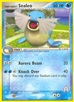 Carta pokemon Team Idro Sealeo (A Beam)-EX Team Magma vs Team Idro-U - lingua EN-condizione EX
