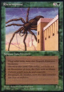 Carta MTG-Ragno Gigante-Foreign Black Bordered-ITA-Good-Common