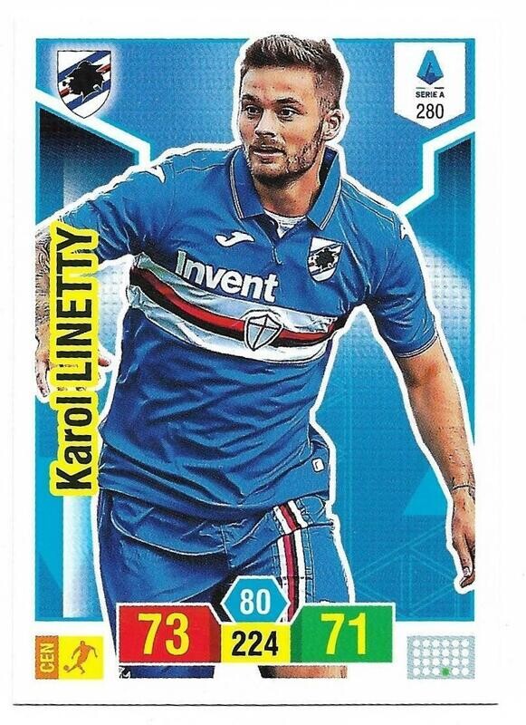 Trading card Adrenalyne 2019-20 - N°280 Karol Linetty  Sampdoria