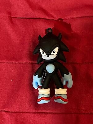 Personaggio Sonic nero 5cm in gomma