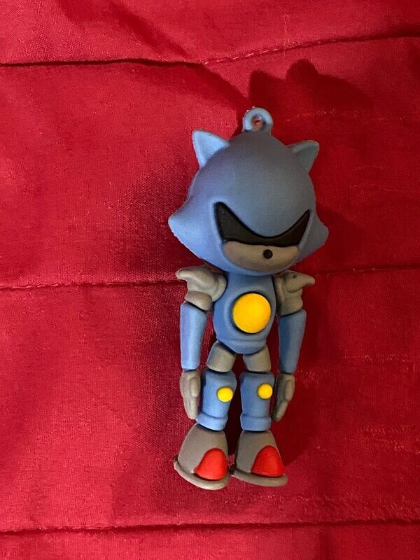 Personaggio Sonic astronauta blu 5cm in gomma