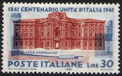Francobollo Usato Rep. Italiana 1961 CENTENARIO DELL'UNITÀ D'ITALIA 30 Lire