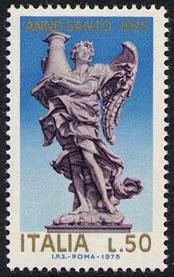 Francobollo Usato Rep. Italiana 1975 ANNO SANTO '75 50 Lire