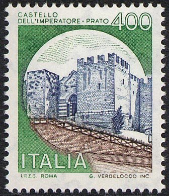 Francobollo Usato Rep. Italiana 1980 400 Lire Castello dell'Imperatore a Prato