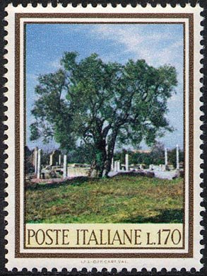 Francobollo Usato Rep. Italiana 1966 FLORA: 1^ EMISSIONE 170 Lire