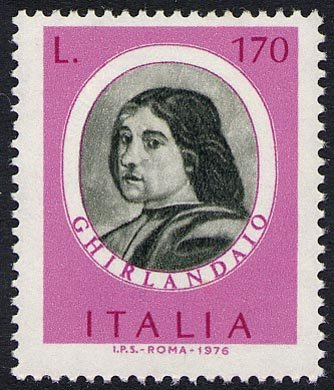 Francobollo Usato Rep. Italiana 1976 UOMINI ILLUSTRI: 170 Lire Ghirlandaio