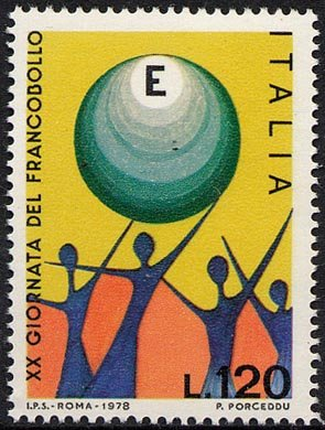 Francobollo Usato Rep. Italiana 1978 20^ GIORNATA DEL FRANCOBOLLO 120 Lire Francobollo Usato Rep. Italiana 1978 20^ GIORNATA DEL FRANCOBOLLO 120 Lire