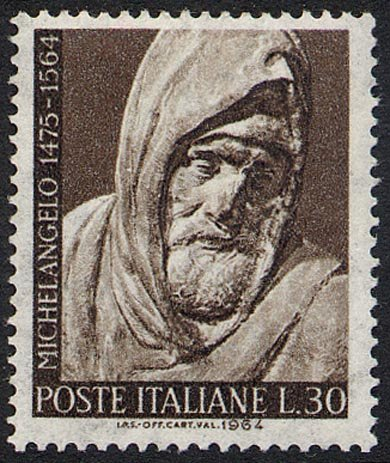 Francobollo Usato Rep. Italiana 1964 4^ CENTENARIO DELLA MORTE DI MICHELANGELO BUONARROTI 30 Lire Francobollo Usato Rep. Italiana 1964 4^ CENTENARIO DELLA MORTE DI MICHELANGELO BUONARROTI 30 Lire