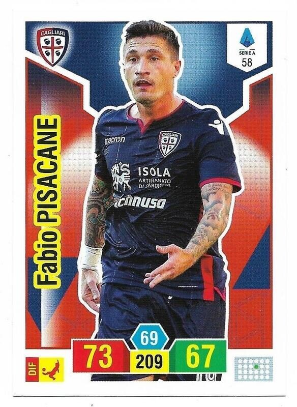 Trading card Adrenalyne 2019-20 - N°58 Fabio Pisacane  Cagliari