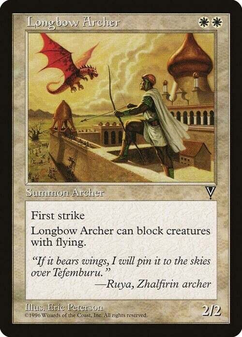 Carta MTG-Arciere dall'Arco Lungo-Visioni-EN-Played-Uncommon