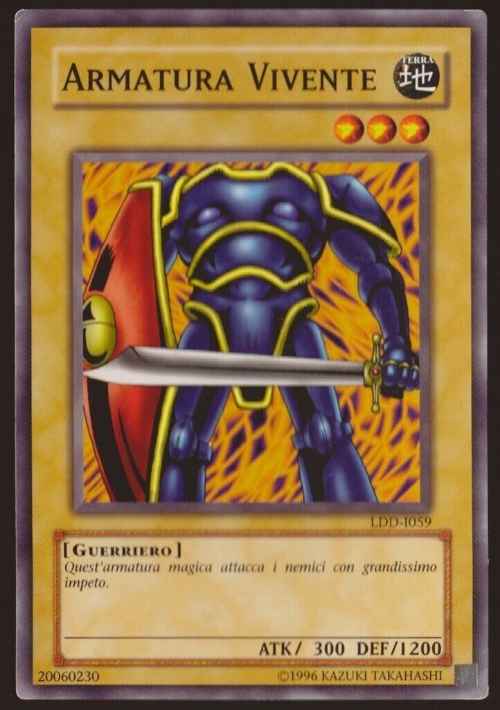 Carta YUGIOH-Armatura Vivente (V.1)-La Leggenda del Drago Bianco Occhi Blu-ITA-Poor-Common