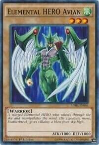 Carta YUGIOH-Avian EROE Elementale-Structure Deck: Attacco degli EROI-ITA-EX-Common 1.ed