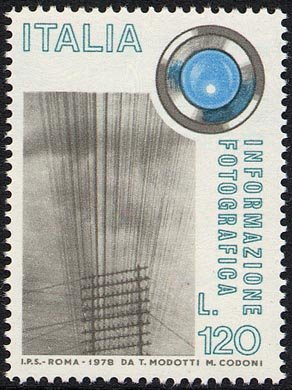 Francobollo Usato Rep. Italiana 1978 INFORMAZIONE FOTOGRAFICA 120 Lire