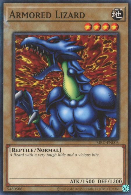 Carta YUGIOH-Armored Lizard-MRD-EN-EX-Common