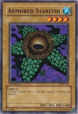 Carta YUGIOH-Armored Starfish (V.1)-LOB-EN-LP-Common