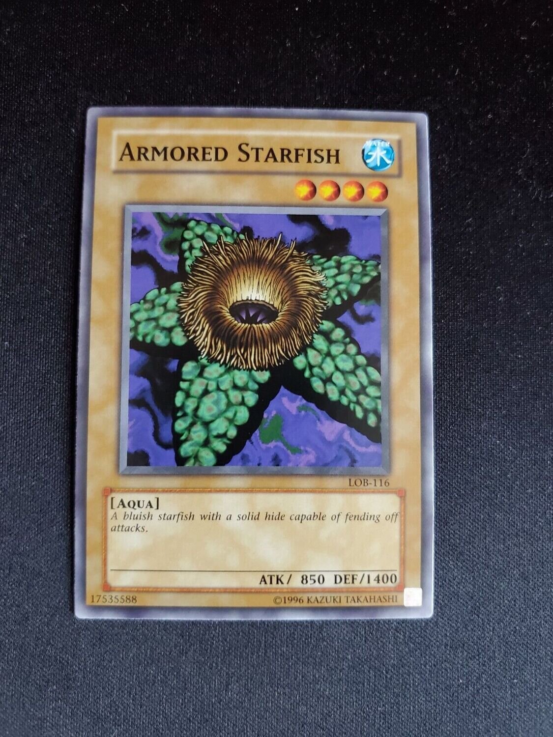 Carta YUGIOH-Armored Starfish (V.2)-LOB-EN-EX-Common