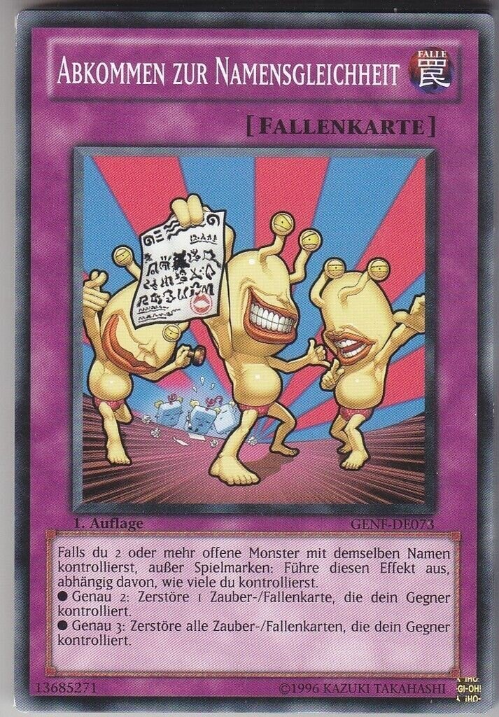 Carta YUGIOH-Abkommen zur Namensgleichheit-GENF-DE-EX-Common 1.Ed