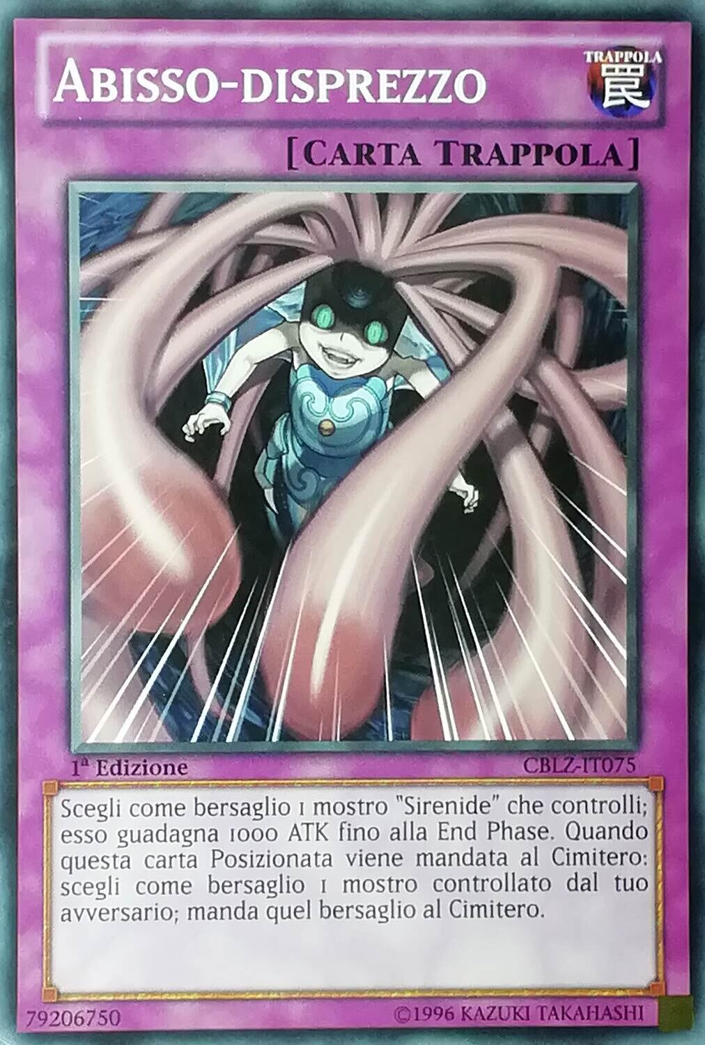Carta YUGIOH-Abisso-disprezzo-CBLZ-ITA-EX-Common 1.Ed