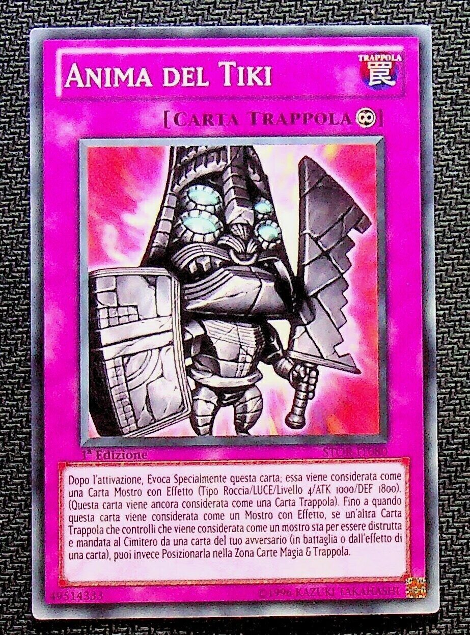 Carta YUGIOH-Anima del Tiki-STOR-ITA-EX-Common 1.Ed