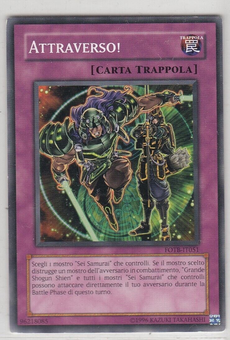 Carta YUGIOH-Attraverso!-FOTB-ITA-LP-Common 1.Ed