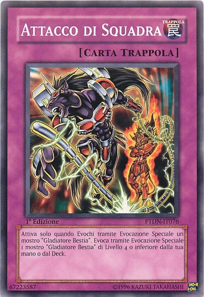 Carta YUGIOH-Attacco di Squadra-PTDN-ITA-Good-Common 1.Ed