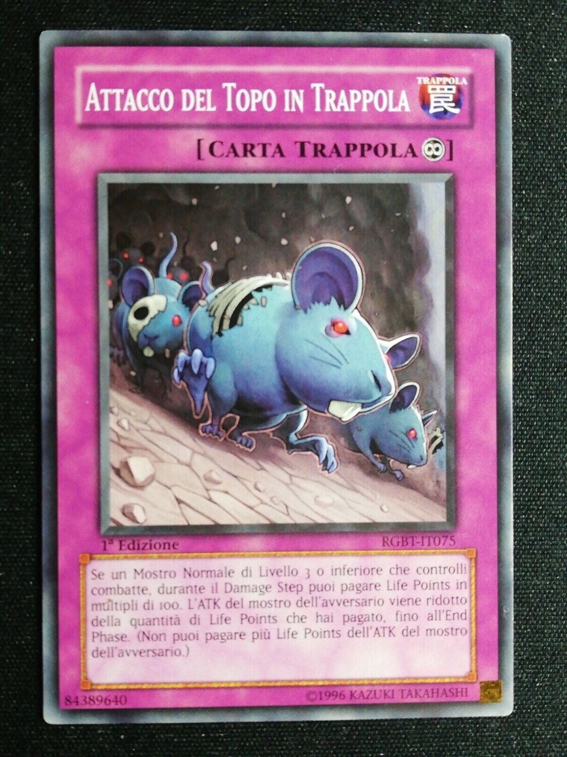 Carta YUGIOH-Attacco del Topo in Trappola-RGBT-ITA-Poor-Common 1.Ed