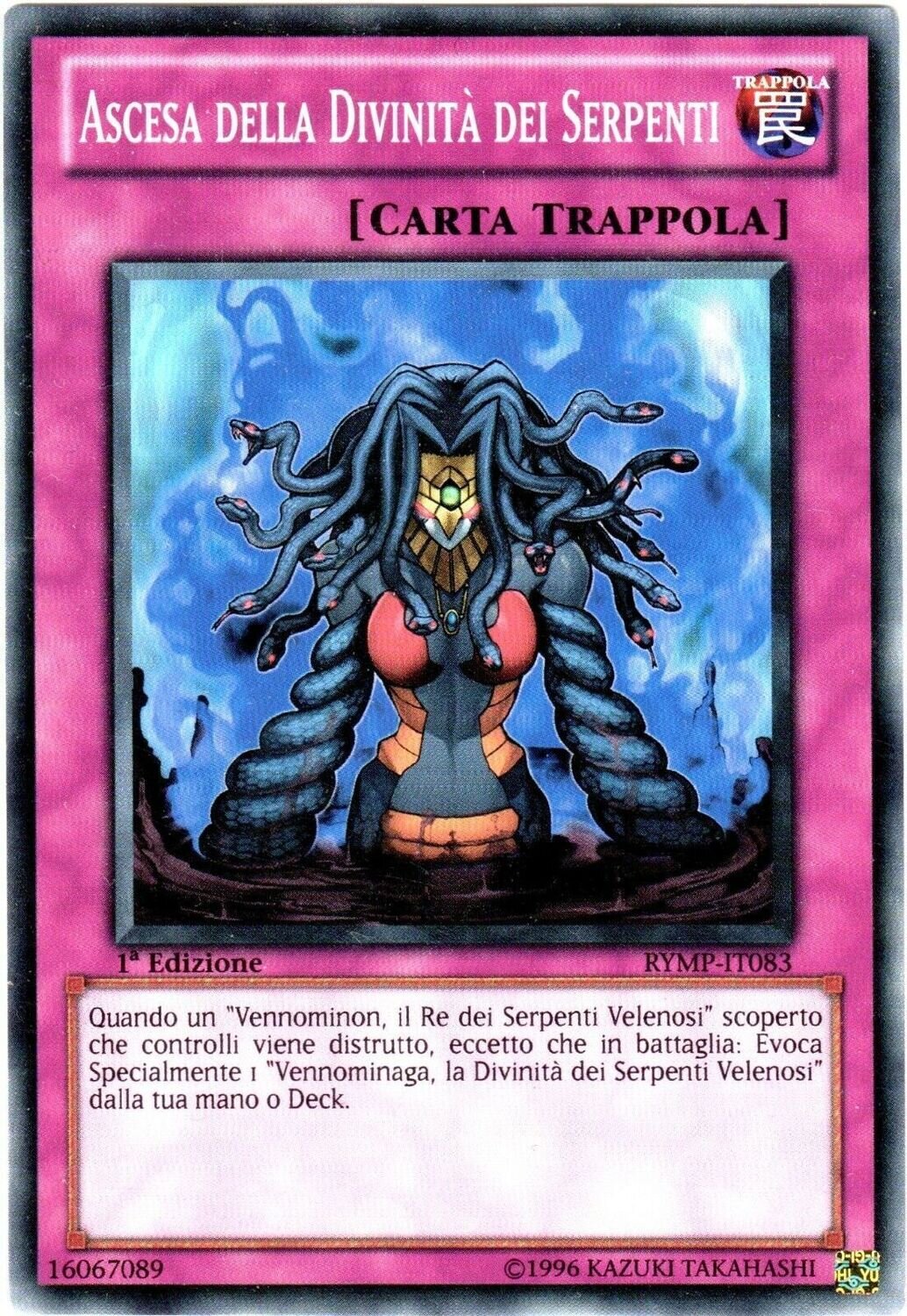 Carta YUGIOH-Ascesa della Divinità dei Serpenti-RYMP-ITA-EX-Common 1.Ed