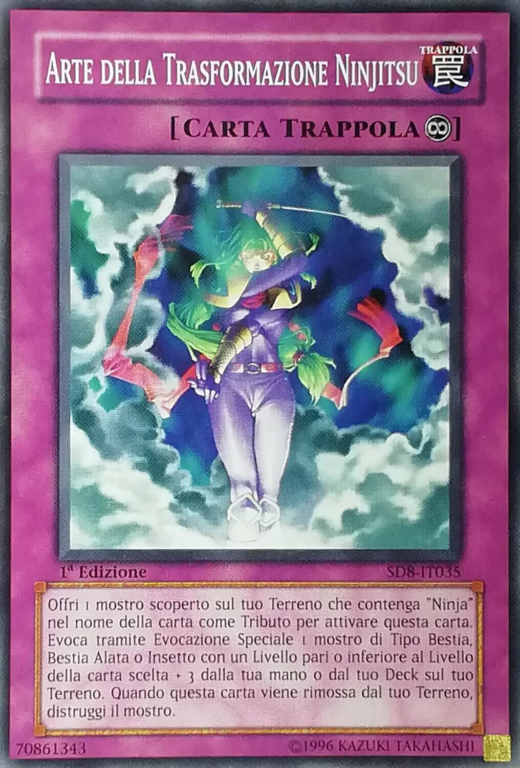 Carta YUGIOH-Arte della Trasformazione Ninjitsu-SD8-ITA-LP-Common 1.Ed
