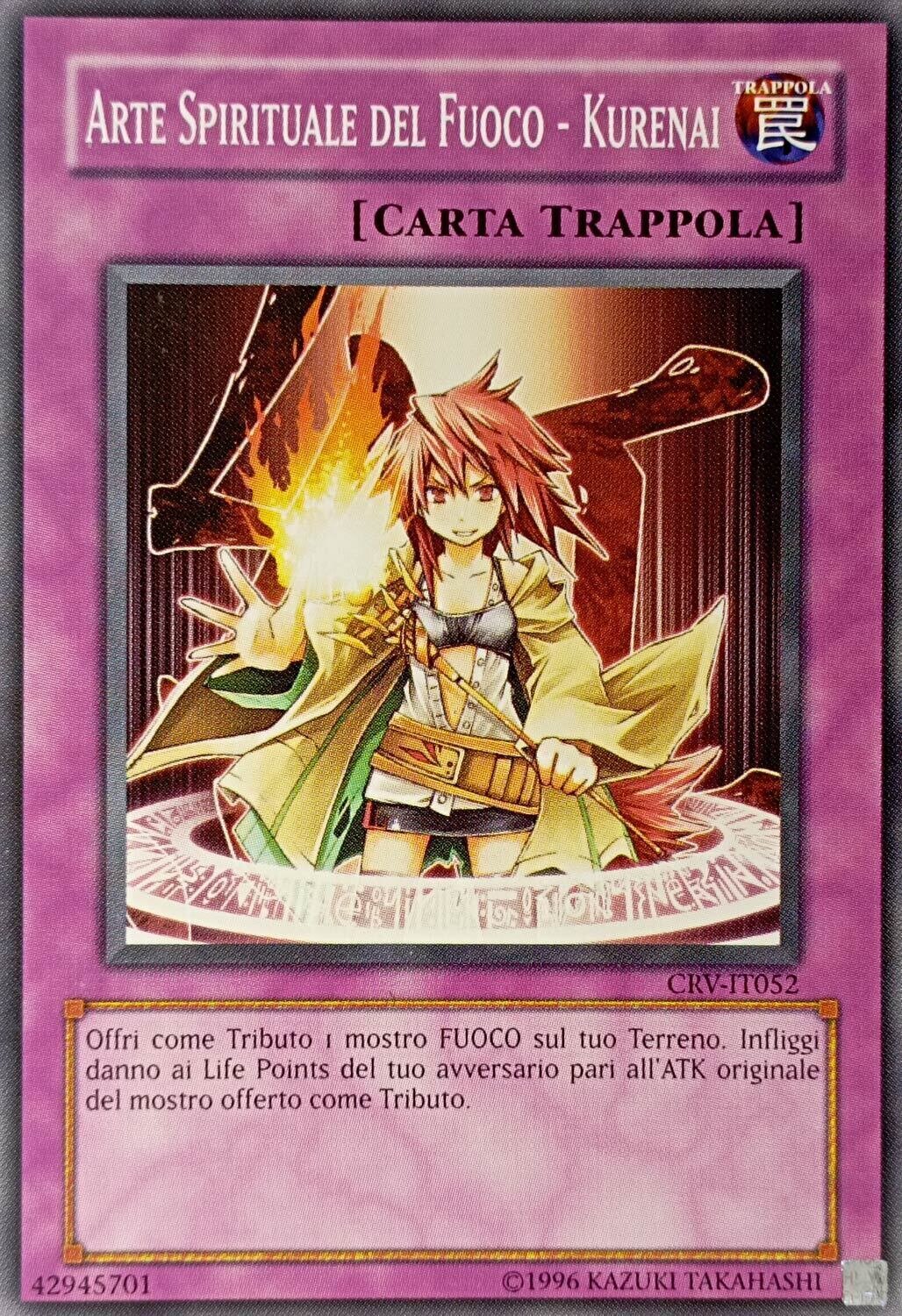 Carta YUGIOH-Arte Spirituale del Fuoco - Kurenai-CRV-ITA-EX-Common 1.Ed