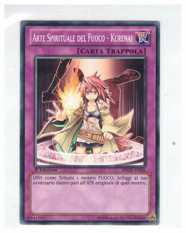 Carta YUGIOH-Arte Spirituale del Fuoco - Kurenai-SDOK-ITA-EX-Common