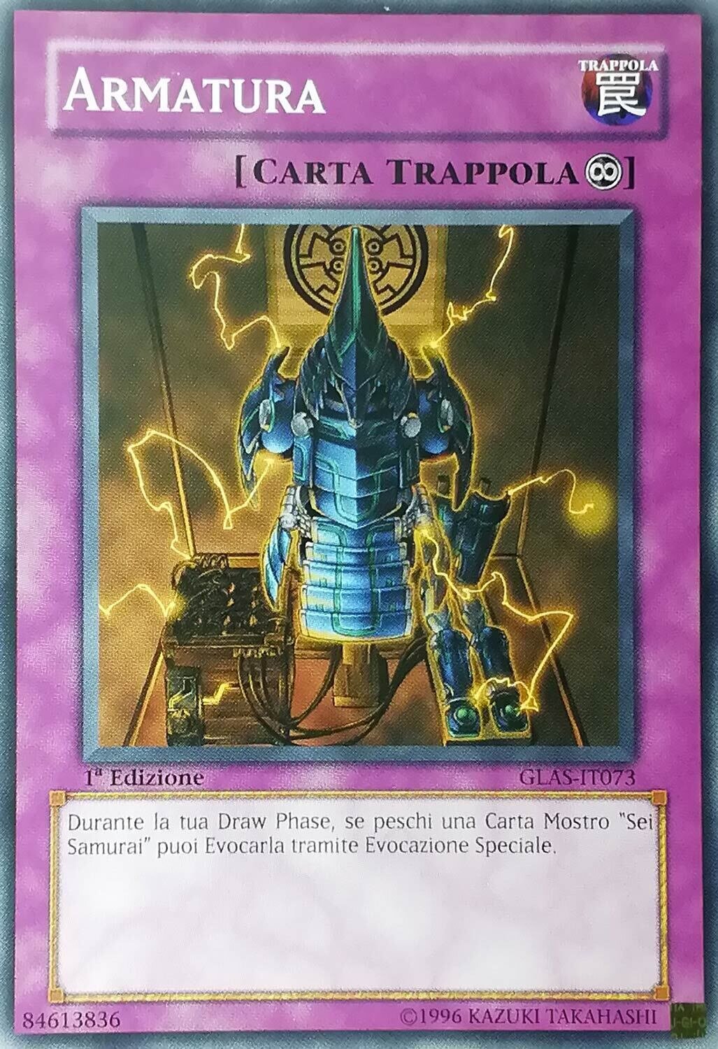 Carta YUGIOH-Armatura-GLAS-ITA-EX-Common 1.Ed