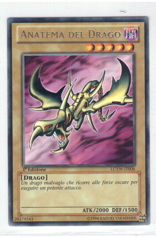Carta YUGIOH-Anatema del Drago-LCYW-ITA-Poor-Rare 1.Ed