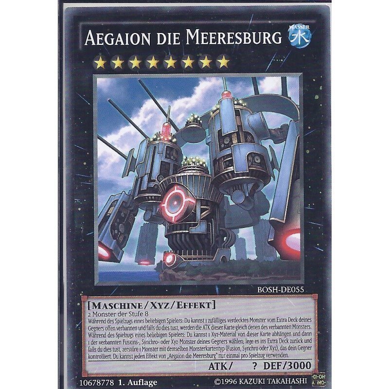 Carta YUGIOH-Aegaion die Meeresburg-BOSH-DE-EX-Common 1.Ed