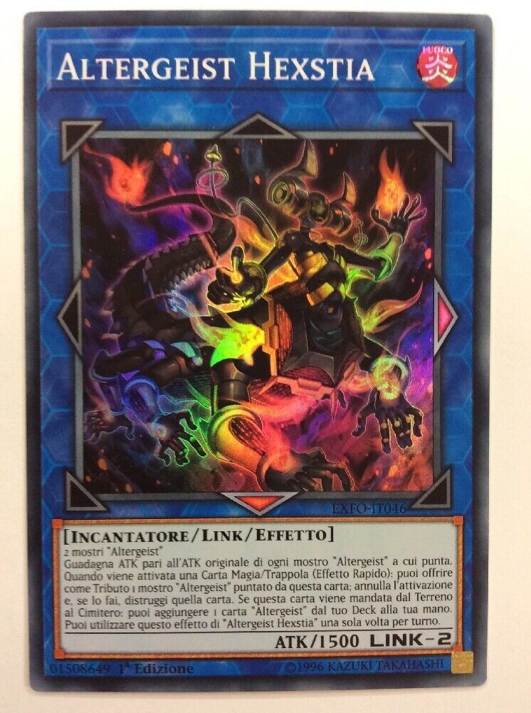 Carta YUGIOH-Altergeist Hexstia-EXFO-ITA-NM-Super Rare