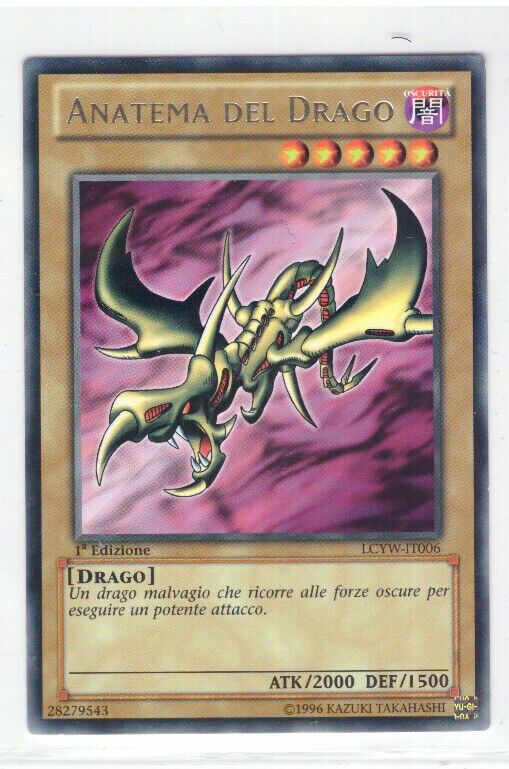 Carta YUGIOH-Anatema del Drago-LCYW-ITA-Poor-Rare 1.Ed
