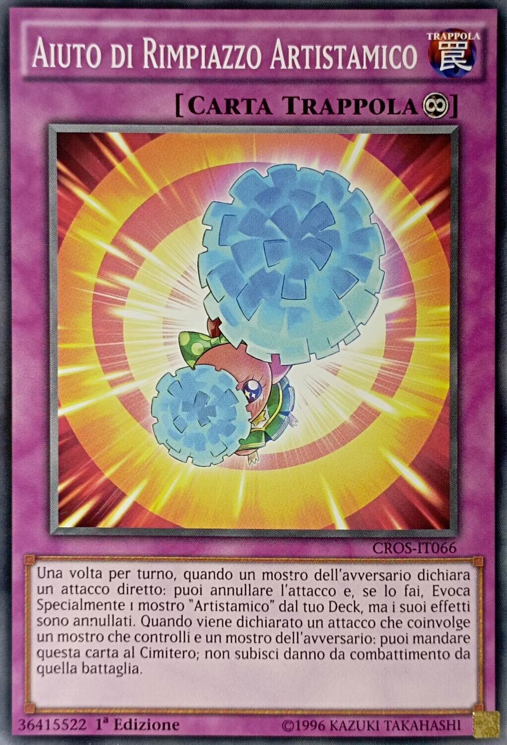 Carta YUGIOH-Aiuto di Rimpiazzo Artistamico-CROS-IT066-ITA-NM-Common 1.Ed