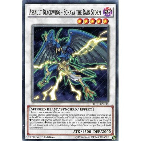 Carta YUGIOH-Assault Blackwing-Sohaya the Rain Storm-TDIL-EN048-EN-NM-Common 1.Ed