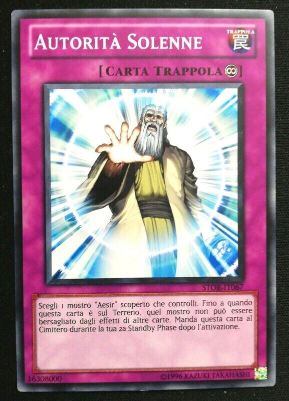 Carta YUGIOH-Autorità Solenne-STOR-ITA-EX-Common 1.Ed