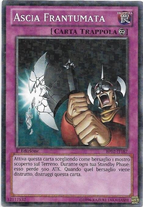 Carta YUGIOH-Ascia Frantumata (V.2 - Mosaic Rare)-BP02-IT187-ITA-NM-Common 1.Ed