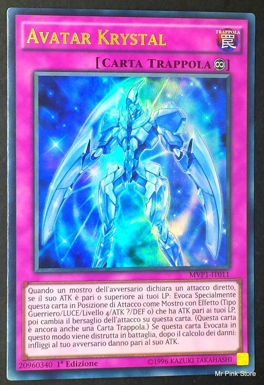 Carta YUGIOH-Avatar Krystal (V.1-Ultra Rare)-MVP1-IT011-ITA-Good-Ultra Rare 1.Ed