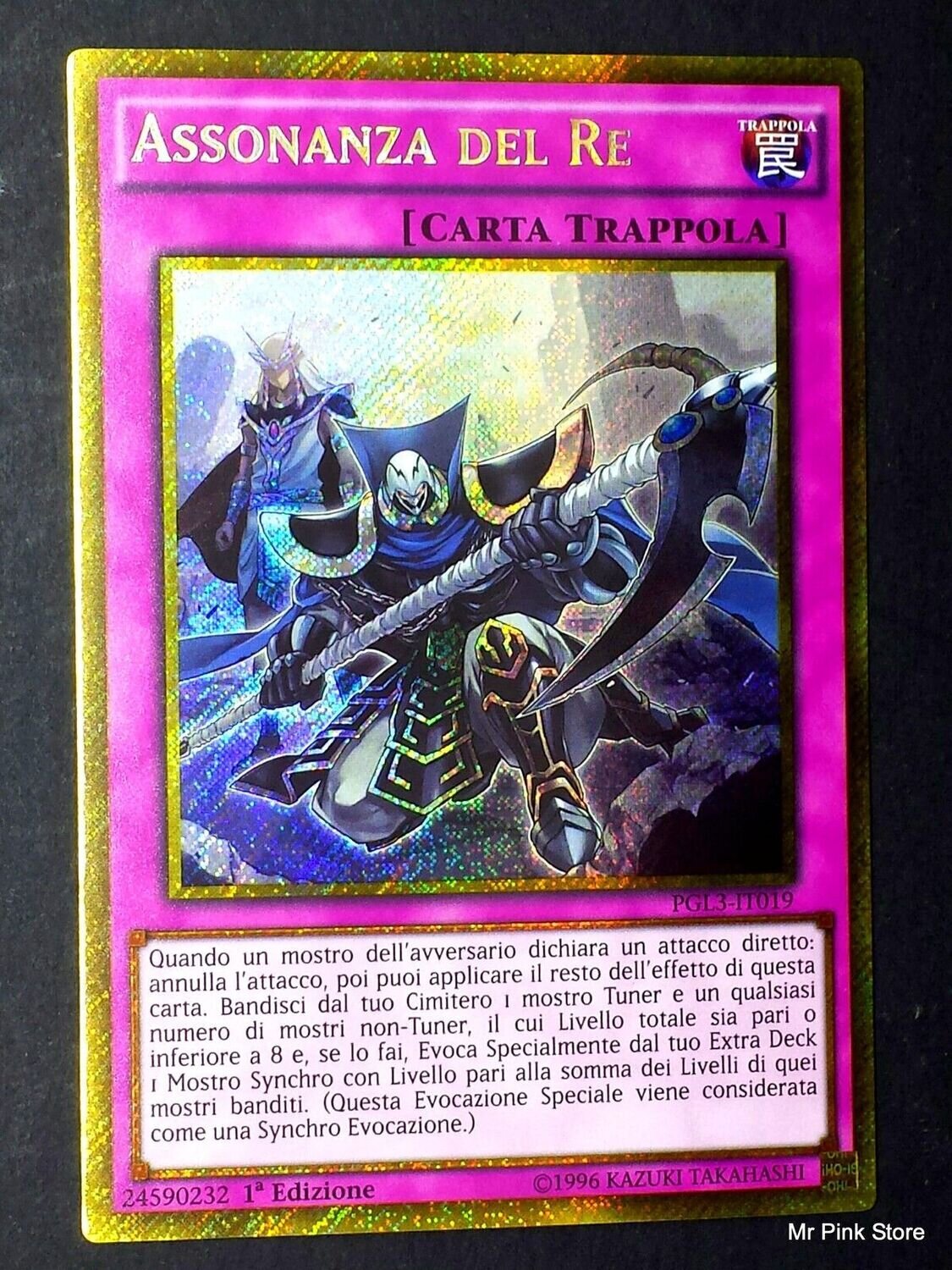 Carta YUGIOH-Assonanza del Re-PGL3-IT019-ITA-LP-Gold Secret Rare 1.Ed