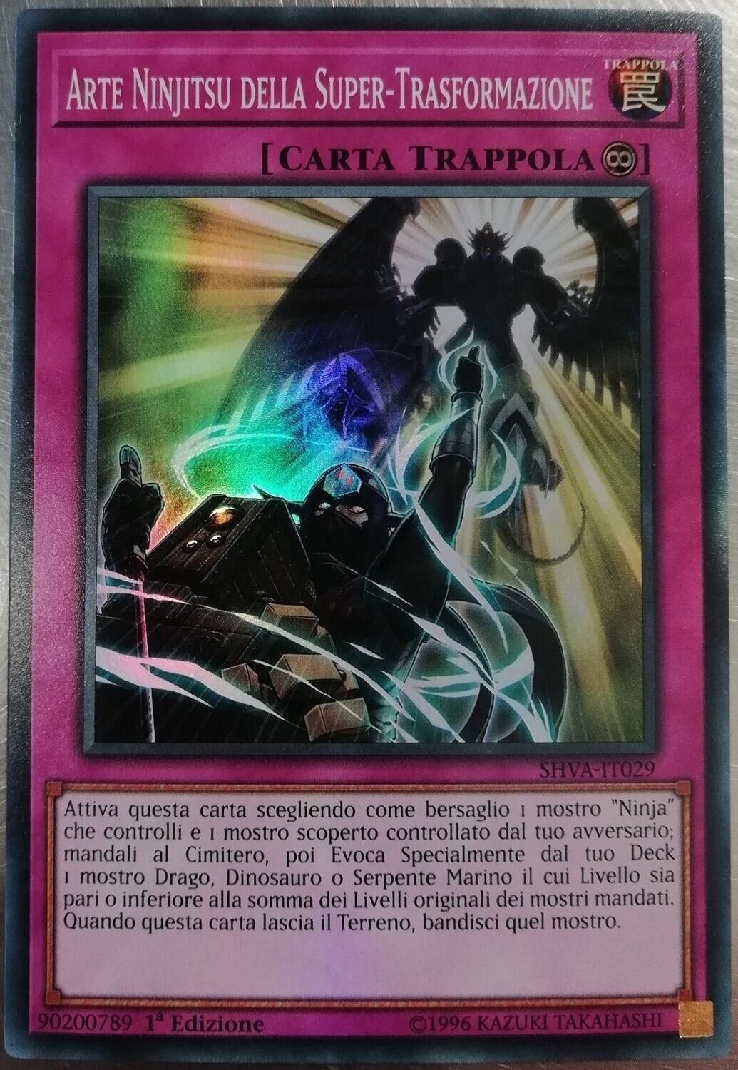 Carta YUGIOH-Arte Ninjitsu della Super-Trasformazione-SHVA-IT029-ITA-NM-Super Rare 1.Ed