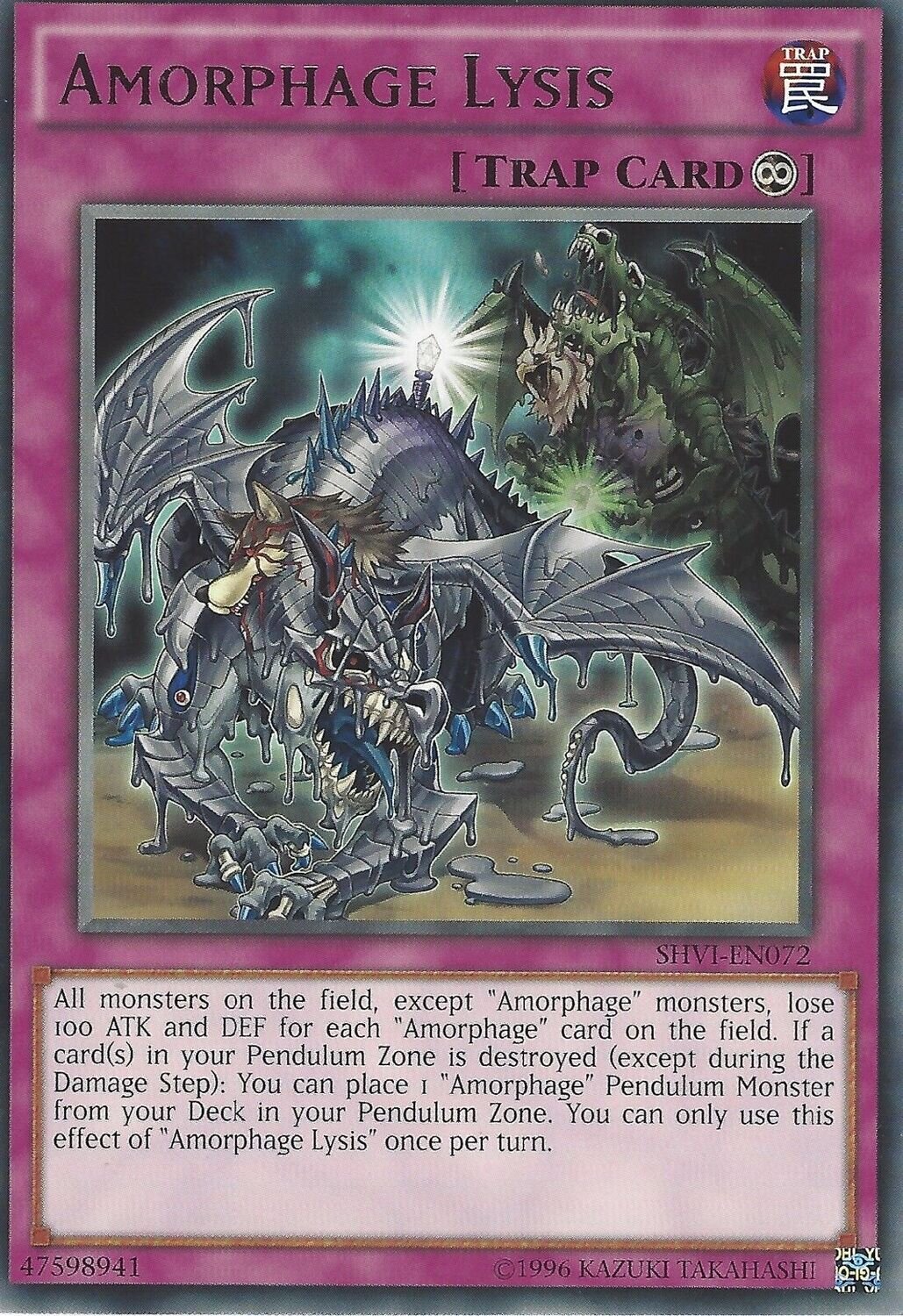 Carta YUGIOH-Amorfago Lisi-SHVI-EN072-EN-EX-Rare 1.Ed