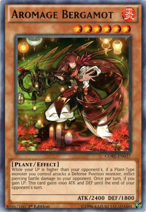 Carta YUGIOH-Aromage Bergamot-CORE-EN037-EN-EX-Rare 1.Ed
