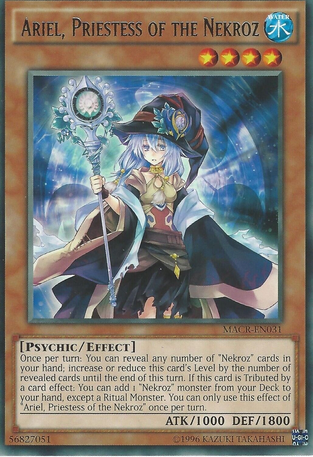 Carta YUGIOH-Ariel, Pretessa dei Nekoz-MACR-EN031-EN-EX-Rare 1.Ed