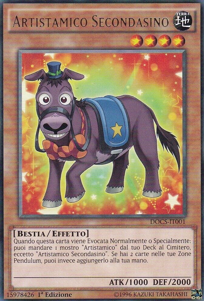 Carta YUGIOH-Artistamico Secondasino-DOCS-IT001-ITA-EX-Rare 1.Ed