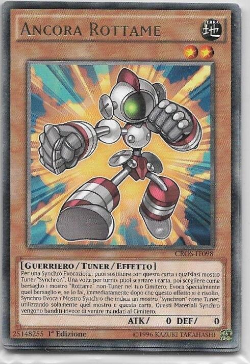 Carta YUGIOH-Ancora Rottame-CROS-IT098-ITA-Good-Rare 1.Ed