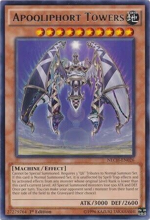 Carta YUGIOH-Apoqliphort Towers-NECH-EN026-EN-EX-Rare 1.Ed