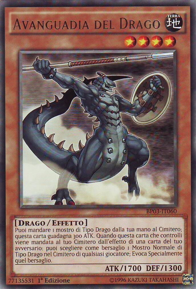 Carta YUGIOH-Avanguadia del Drago (V.1 - Rare)-BP03-IT060-ITA-EX-Rare 1.Ed